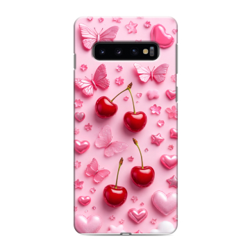 Силиконовый противоударный чехол на Samsung Galaxy S10 с принтом для девочек Силиконовый противоударный чехол на Samsung Galaxy S10 с принтом для девочек