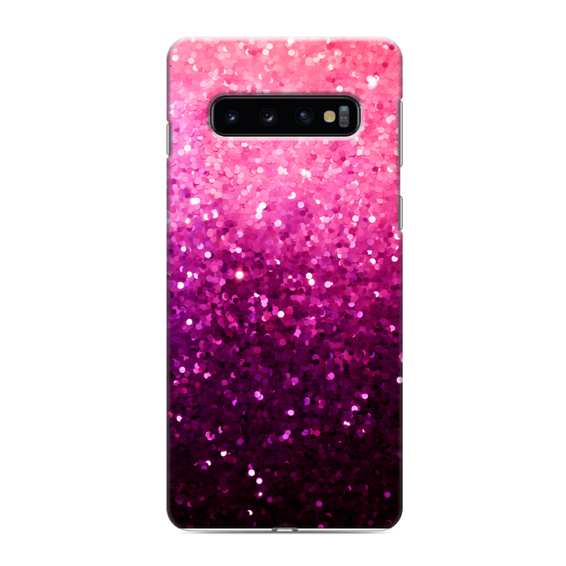 Силиконовый противоударный чехол на Samsung Galaxy S10 с принтом Блестки Силиконовый противоударный чехол на Samsung Galaxy S10 с принтом Блестки