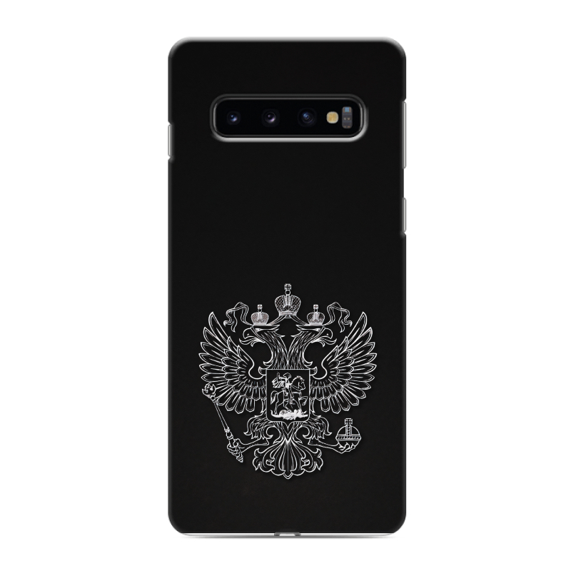 Силиконовый противоударный чехол на Samsung Galaxy S10 с принтом Герб России Силиконовый противоударный чехол на Samsung Galaxy S10 с принтом Герб России