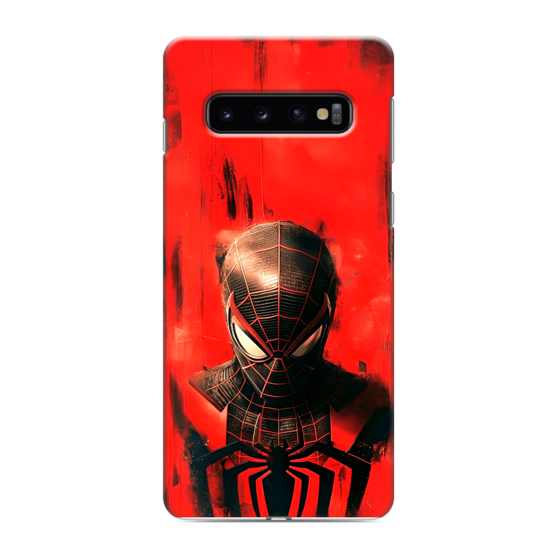 Силиконовый противоударный чехол на Samsung Galaxy S10 с принтом человек паук spiderman Силиконовый противоударный чехол на Samsung Galaxy S10 с принтом человек паук spiderman