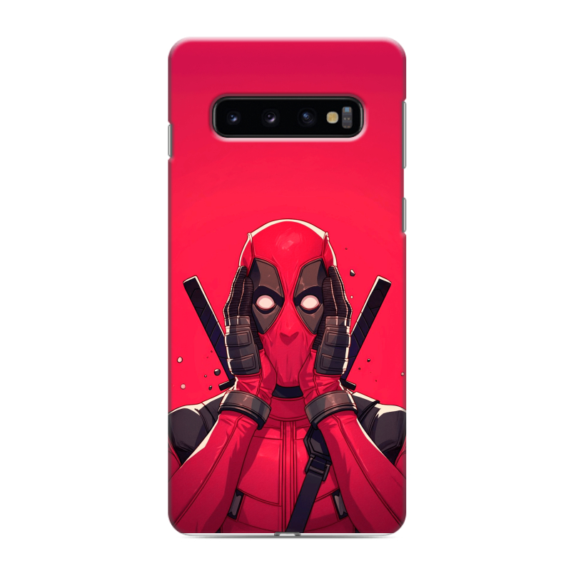 Силиконовый противоударный чехол на Samsung Galaxy S10 с принтом Дедпул Deadpool Силиконовый противоударный чехол на Samsung Galaxy S10 с принтом Дедпул Deadpool