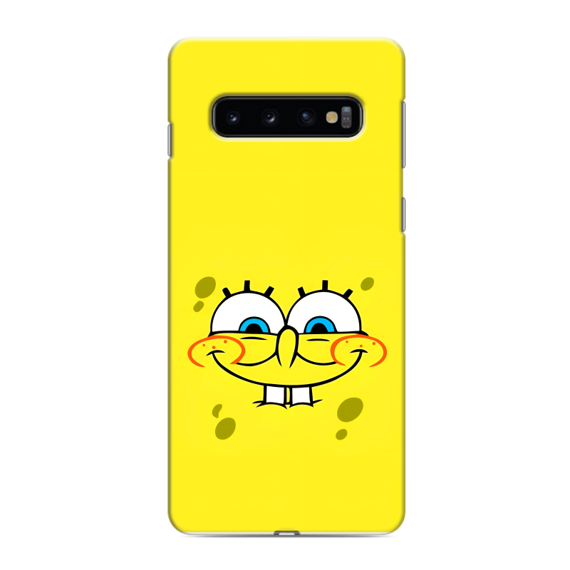 Силиконовый противоударный чехол на Samsung Galaxy S10 с принтом спанчбоб спанч боб Силиконовый противоударный чехол на Samsung Galaxy S10 с принтом спанчбоб спанч боб