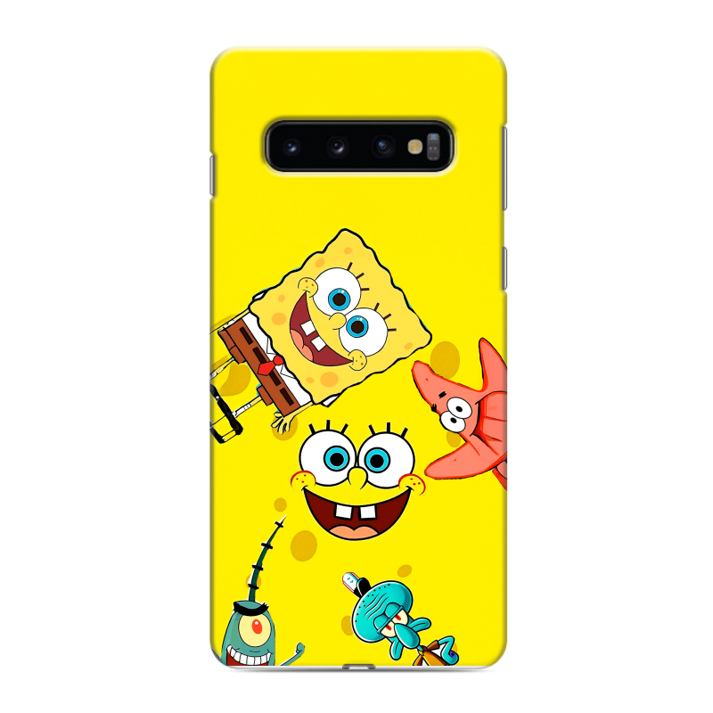 Силиконовый противоударный чехол на Samsung Galaxy S10 с принтом Спанч боб Спанчбоб Силиконовый противоударный чехол на Samsung Galaxy S10 с принтом Спанч боб Спанчбоб