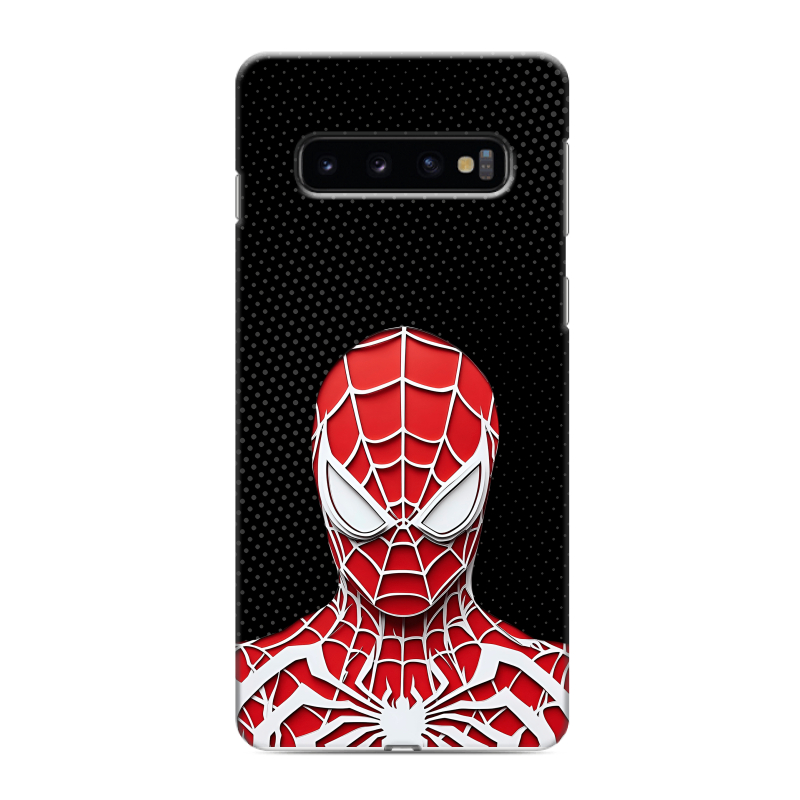 Силиконовый противоударный чехол на Samsung Galaxy S10 с принтом человек паук spiderman Силиконовый противоударный чехол на Samsung Galaxy S10 с принтом человек паук spiderman