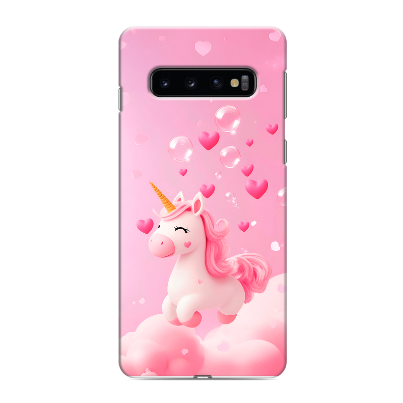 Силиконовый противоударный чехол на Samsung Galaxy S10 с принтом Единорог Силиконовый противоударный чехол на Samsung Galaxy S10 с принтом Единорог