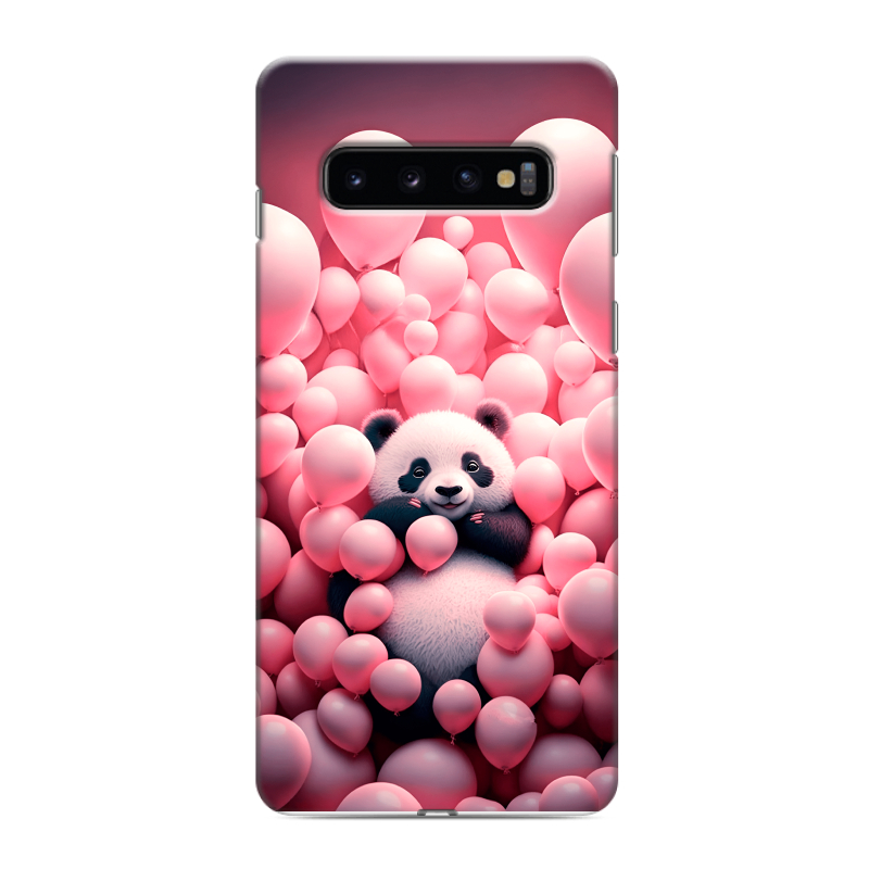 Силиконовый противоударный чехол на Samsung Galaxy S10 с принтом Панда Силиконовый противоударный чехол на Samsung Galaxy S10 с принтом Панда