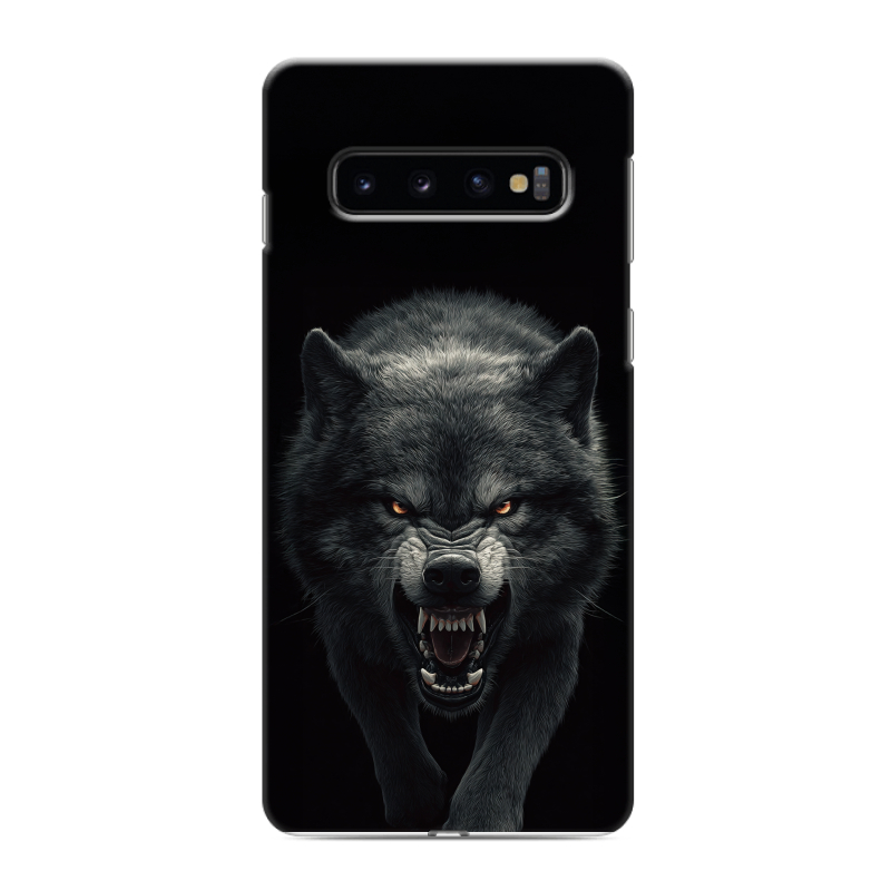Силиконовый противоударный чехол на Samsung Galaxy S10 с принтом Волк Силиконовый противоударный чехол на Samsung Galaxy S10 с принтом Волк