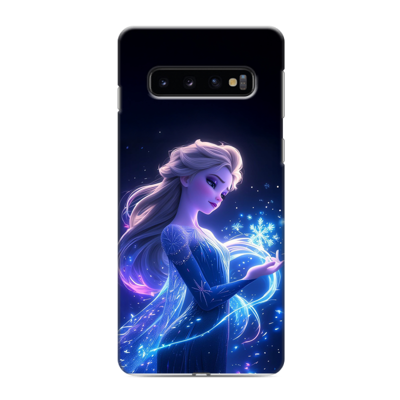 Силиконовый противоударный чехол на Samsung Galaxy S10 с принтом Холодное сердце Frozen Силиконовый противоударный чехол на Samsung Galaxy S10 с принтом Холодное сердце Frozen