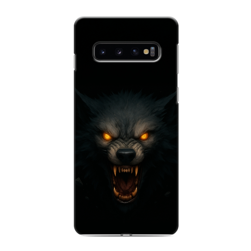 Силиконовый противоударный чехол на Samsung Galaxy S10 с принтом Волк Силиконовый противоударный чехол на Samsung Galaxy S10 с принтом Волк