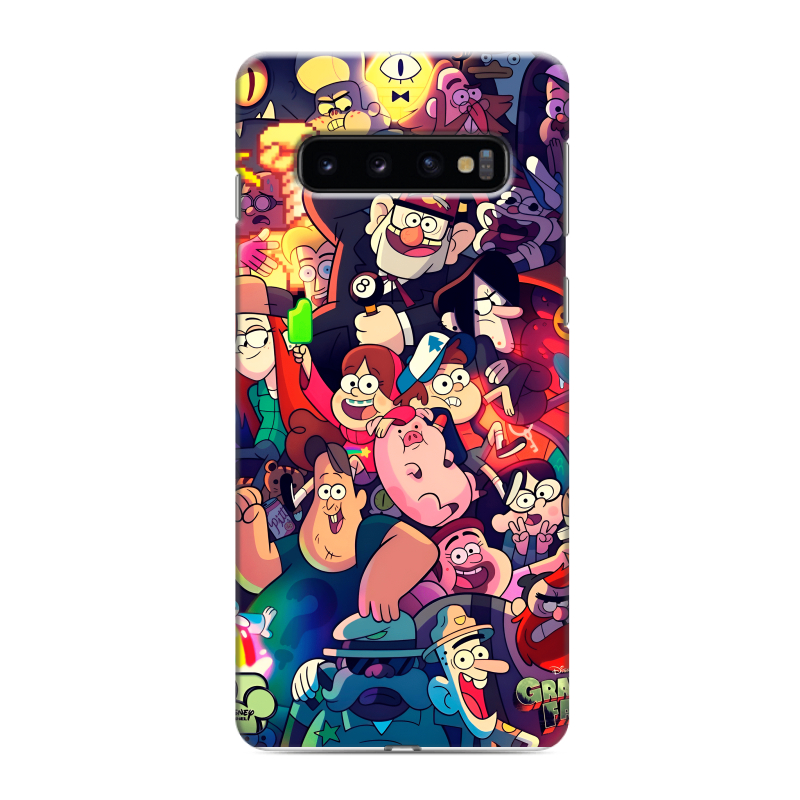 Силиконовый противоударный чехол на Samsung Galaxy S10 с принтом Gravity Falls Гравити Фолз Силиконовый противоударный чехол на Samsung Galaxy S10 с принтом Gravity Falls Гравити Фолз