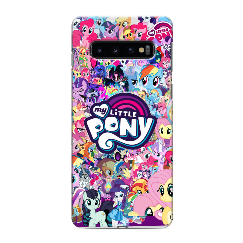 Силиконовый противоударный чехол на Samsung Galaxy S10 с принтом My little pony Дружба чудо Силиконовый противоударный чехол на Samsung Galaxy S10 с принтом My little pony Дружба чудо