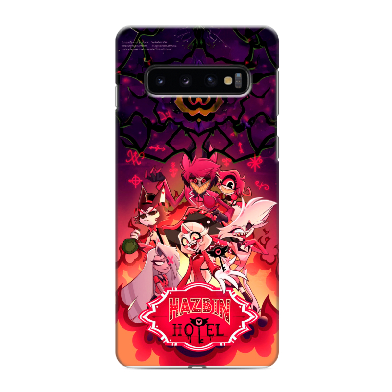 Силиконовый противоударный чехол на Samsung Galaxy S10 с принтом Hazbin Hotel Отель Хазбин Силиконовый противоударный чехол на Samsung Galaxy S10 с принтом Hazbin Hotel Отель Хазбин