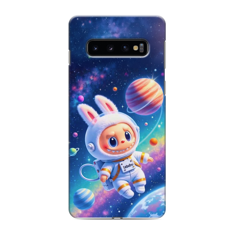 Силиконовый противоударный чехол на Samsung Galaxy S10 с принтом Labubu Лабубу Силиконовый противоударный чехол на Samsung Galaxy S10 с принтом Labubu Лабубу