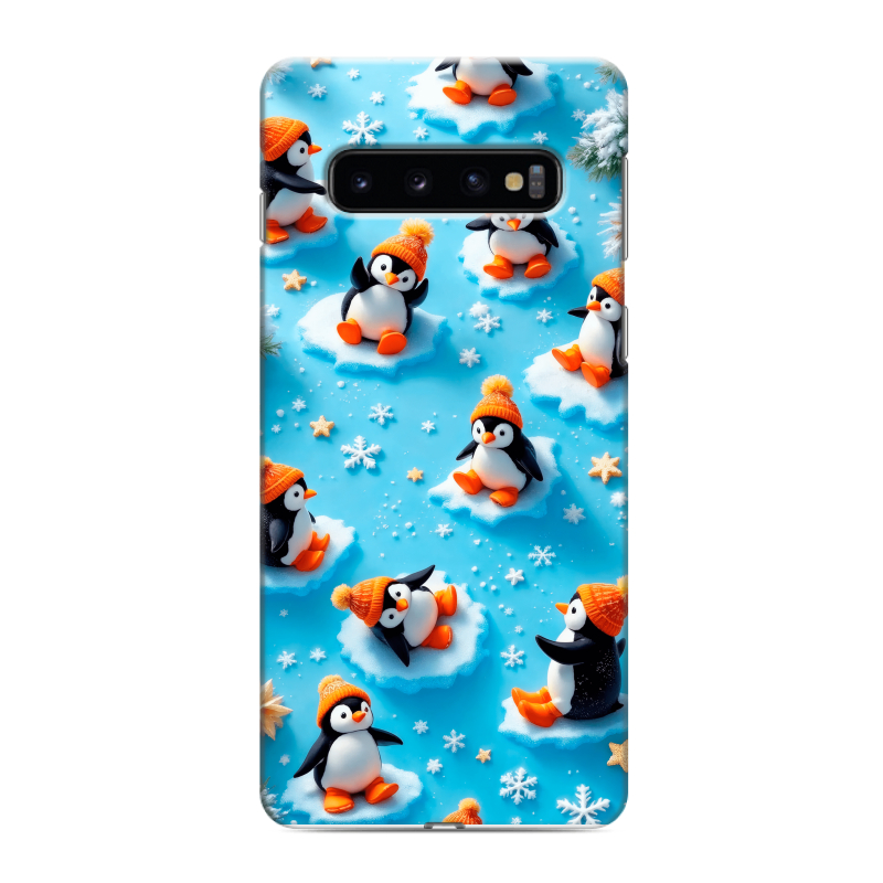 Силиконовый противоударный чехол на Samsung Galaxy S10 с принтом Новый год Силиконовый противоударный чехол на Samsung Galaxy S10 с принтом Новый год