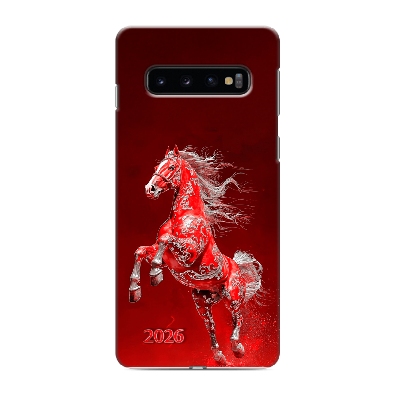 Силиконовый противоударный чехол на Samsung Galaxy S10 с принтом Новый год Силиконовый противоударный чехол на Samsung Galaxy S10 с принтом Новый год