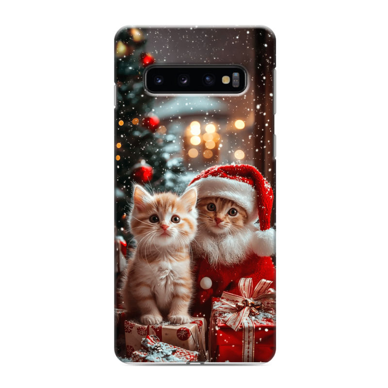 Силиконовый противоударный чехол на Samsung Galaxy S10 с принтом Новый год Силиконовый противоударный чехол на Samsung Galaxy S10 с принтом Новый год