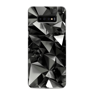Силиконовый чехол на Samsung Galaxy S10 Plus с принтом Черные кристаллы Силиконовый чехол на Samsung Galaxy S10 Plus с принтом Черные кристаллы