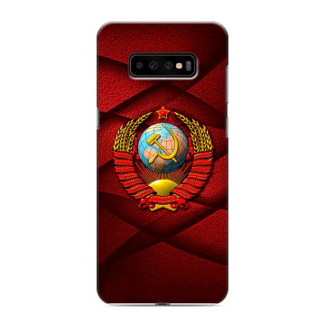 Силиконовый чехол на Samsung Galaxy S10 Plus с принтом Герб СССР Силиконовый чехол на Samsung Galaxy S10 Plus с принтом Герб СССР