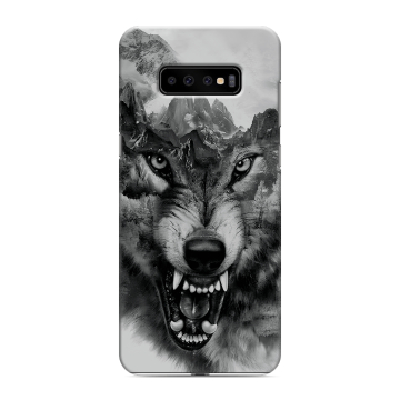 Силиконовый чехол на Samsung Galaxy S10 Plus с принтом Волк Силиконовый чехол на Samsung Galaxy S10 Plus с принтом Волк