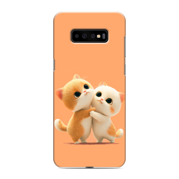 Силиконовый чехол на Samsung Galaxy S10 Plus с принтом Милые котики Силиконовый чехол на Samsung Galaxy S10 Plus с принтом Милые котики