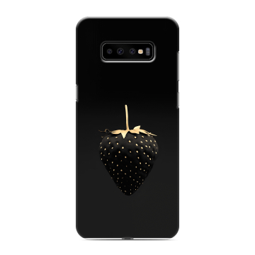 Силиконовый чехол на Samsung Galaxy S10 Plus с принтом Черная клубника Силиконовый чехол на Samsung Galaxy S10 Plus с принтом Черная клубника