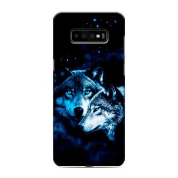Силиконовый чехол на Samsung Galaxy S10 Plus с принтом Волки Силиконовый чехол на Samsung Galaxy S10 Plus с принтом Волки
