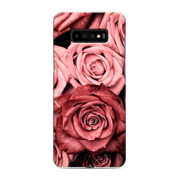 Силиконовый чехол на Samsung Galaxy S10 Plus с принтом Цветы розы Силиконовый чехол на Samsung Galaxy S10 Plus с принтом Цветы розы