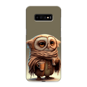 Силиконовый чехол на Samsung Galaxy S10 Plus с принтом Сова Силиконовый чехол на Samsung Galaxy S10 Plus с принтом Сова