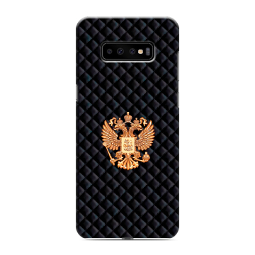 Силиконовый чехол на Samsung Galaxy S10 Plus с принтом Герб России принт