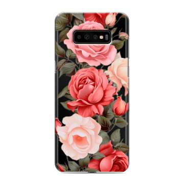 Силиконовый чехол на Samsung Galaxy S10 Plus с принтом Розы Силиконовый чехол на Samsung Galaxy S10 Plus с принтом Розы
