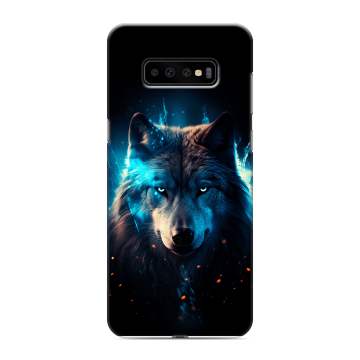 Силиконовый чехол на Samsung Galaxy S10 Plus с принтом Волк ночной
