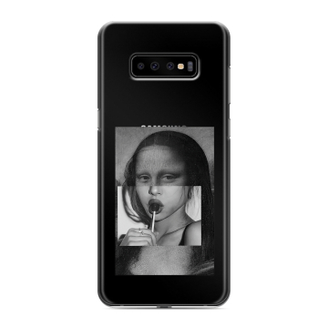 Силиконовый чехол на Samsung Galaxy S10 Plus с принтом Мона Лиза Силиконовый чехол на Samsung Galaxy S10 Plus с принтом Мона Лиза