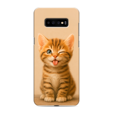 Силиконовый чехол на Samsung Galaxy S10 Plus с принтом котенок Силиконовый чехол на Samsung Galaxy S10 Plus с принтом котенок