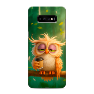 Силиконовый чехол на Samsung Galaxy S10 Plus с принтом сова