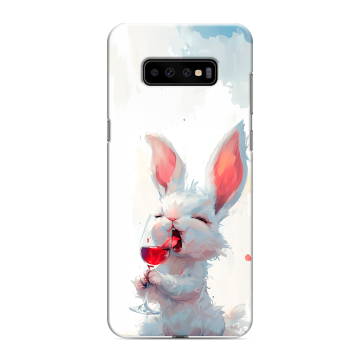 Силиконовый чехол на Samsung Galaxy S10 Plus с принтом кролик зайчик Силиконовый чехол на Samsung Galaxy S10 Plus с принтом кролик зайчик