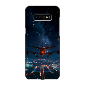 Силиконовый чехол на Samsung Galaxy S10 Plus с принтом самолет Силиконовый чехол на Samsung Galaxy S10 Plus с принтом самолет