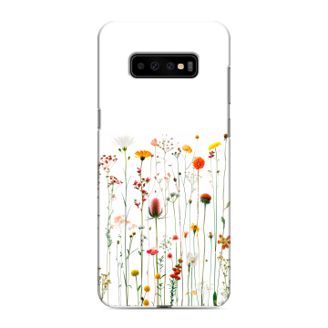 Силиконовый чехол на Samsung Galaxy S10 Plus с принтом цветы Силиконовый чехол на Samsung Galaxy S10 Plus с принтом цветы