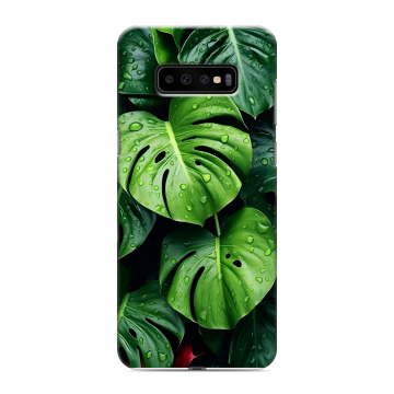 Силиконовый чехол на Samsung Galaxy S10 Plus с принтом Листья Силиконовый чехол на Samsung Galaxy S10 Plus с принтом Листья