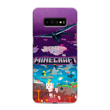 Силиконовый чехол на Samsung Galaxy S10 Plus с принтом Майнкрафт Minecraft Силиконовый чехол на Samsung Galaxy S10 Plus с принтом Майнкрафт Minecraft