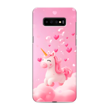 Силиконовый чехол на Samsung Galaxy S10 Plus с принтом Единорог