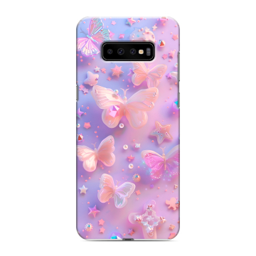 Силиконовый чехол на Samsung Galaxy S10 Plus с принтом Бабочки