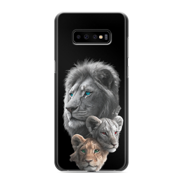 Силиконовый чехол на Samsung Galaxy S10 Plus с принтом Львы Силиконовый чехол на Samsung Galaxy S10 Plus с принтом Львы