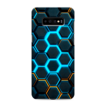 Силиконовый чехол на Samsung Galaxy S10 Plus с принтом Неоновые соты Силиконовый чехол на Samsung Galaxy S10 Plus с принтом Неоновые соты