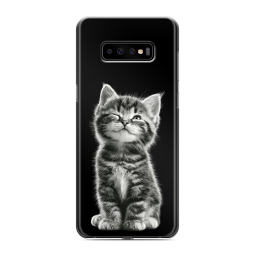 Силиконовый чехол на Samsung Galaxy S10 Plus с принтом Котенок Силиконовый чехол на Samsung Galaxy S10 Plus с принтом Котенок
