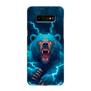 Силиконовый чехол на Samsung Galaxy S10 Plus с принтом Медведь Силиконовый чехол на Samsung Galaxy S10 Plus с принтом Медведь