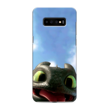 Силиконовый чехол на Samsung Galaxy S10 Plus с принтом Как приручить дракона Силиконовый чехол на Samsung Galaxy S10 Plus с принтом Как приручить дракона