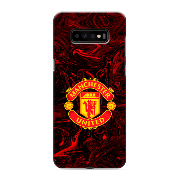 Силиконовый чехол на Samsung Galaxy S10 Plus с принтом Manchester United Силиконовый чехол на Samsung Galaxy S10 Plus с принтом Manchester United