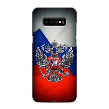 Силиконовый чехол на Samsung Galaxy S10 Plus с принтом Флаг России