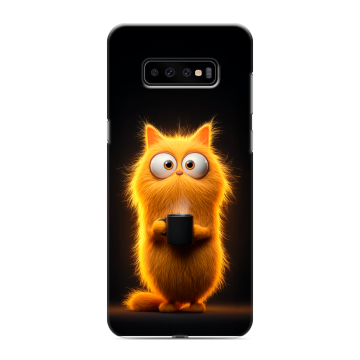 Силиконовый чехол на Samsung Galaxy S10 Plus с принтом Смешной кот Силиконовый чехол на Samsung Galaxy S10 Plus с принтом Смешной кот