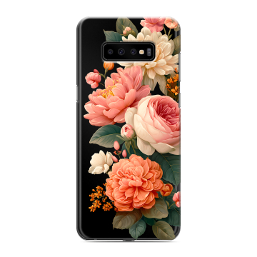 Силиконовый чехол на Samsung Galaxy S10 Plus с принтом цветы Силиконовый чехол на Samsung Galaxy S10 Plus с принтом цветы